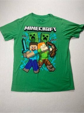 Minecraft Green Large Tee. See description.